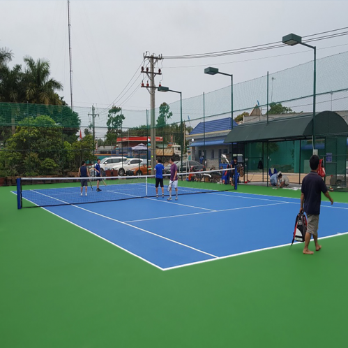 sơn sân tennis 4 lớp nền ciment