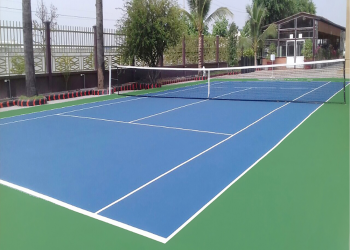 sơn sân tennis tiết kiệm 6 lớp nền xi măng
